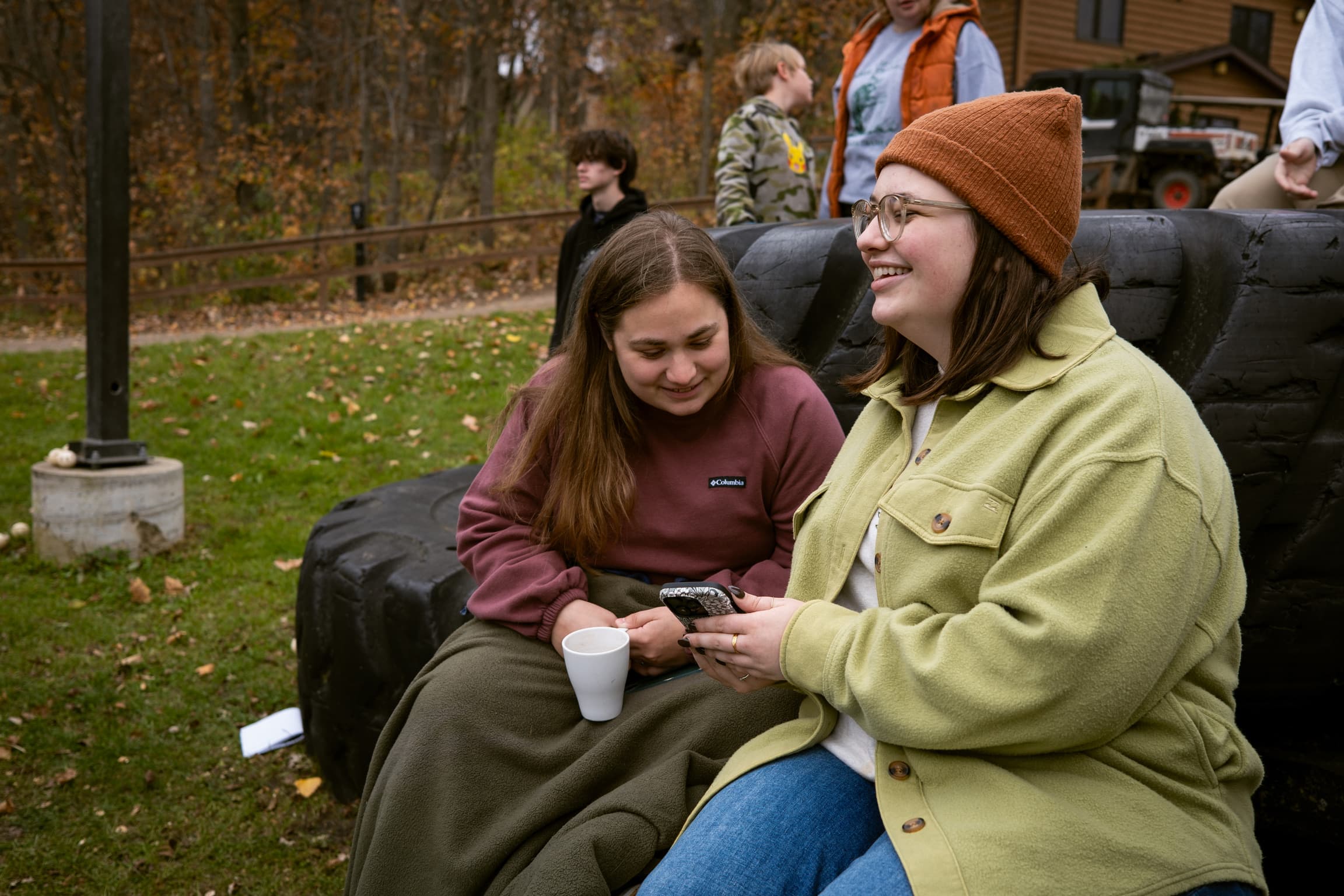 Friends spending time together outside