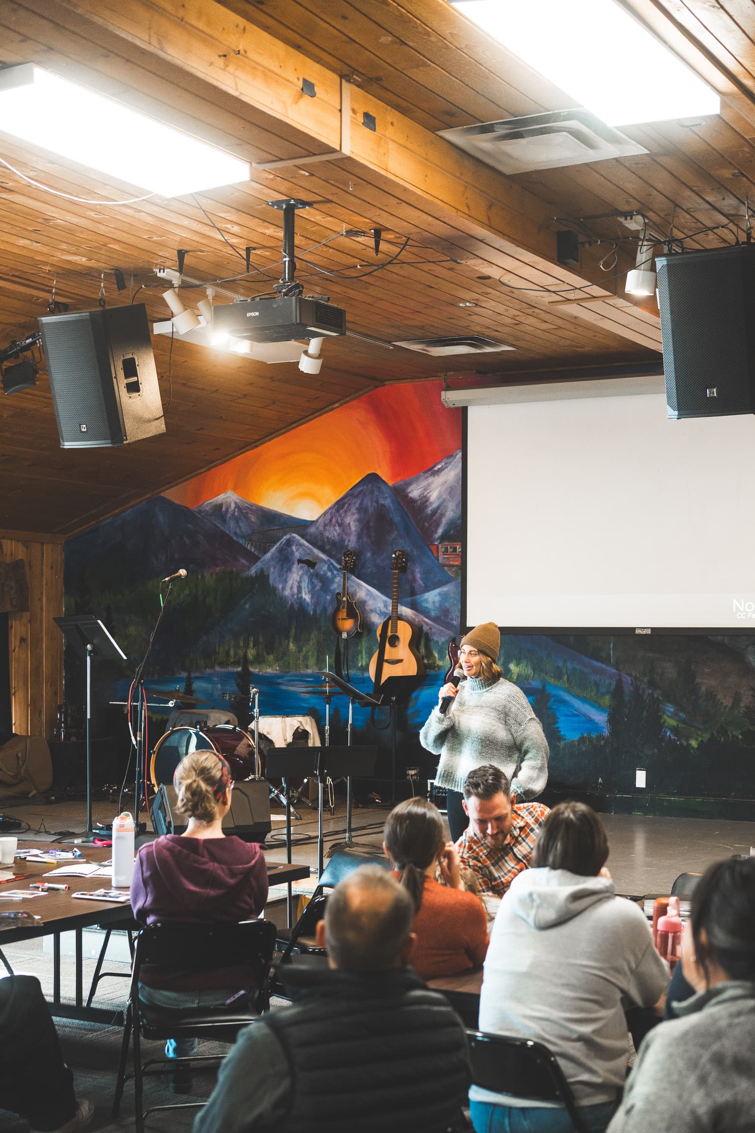 A retreat session at Camp Lebanon
